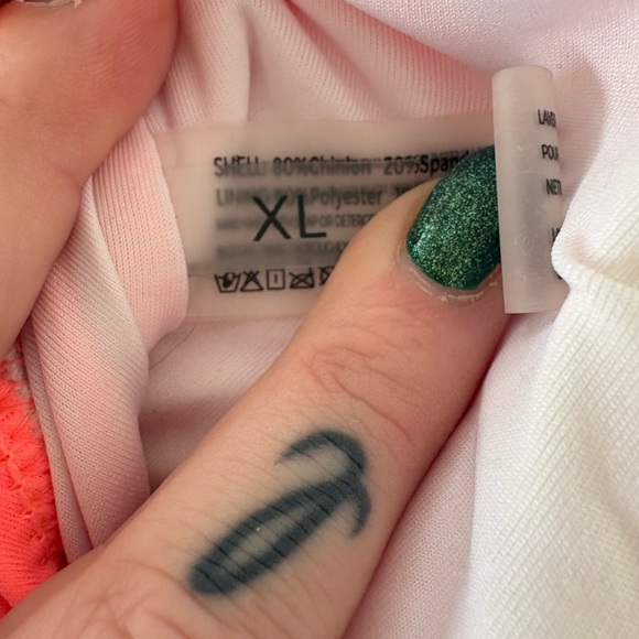 Popvil Neon Coral Bikini Top XL | Never Worn - Picture 2 of 2